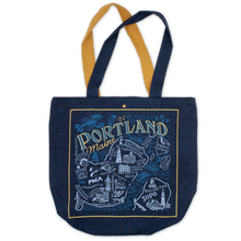 Load image into Gallery viewer, Portland, Me Denim Tote Bag
