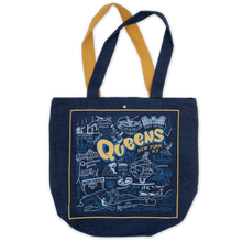 Load image into Gallery viewer, Queens Denim Tote Bag
