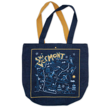 Load image into Gallery viewer, Ski Vermont Denim Tote Bag
