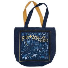 Load image into Gallery viewer, Switzerland Denim Tote Bag
