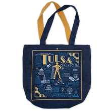 Load image into Gallery viewer, Tulsa Denim Tote Bag

