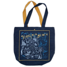 Load image into Gallery viewer, Virginia Beach Denim Tote Bag
