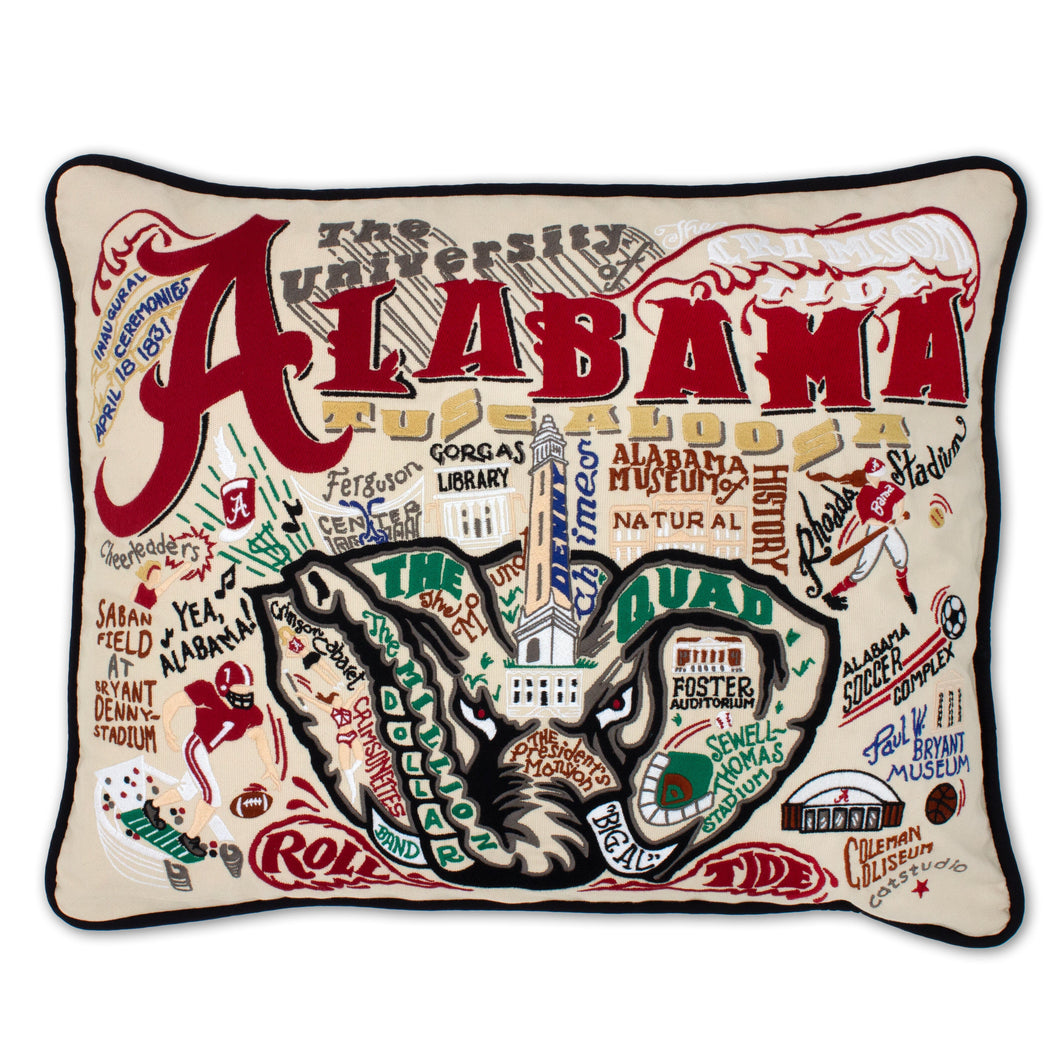 Alabama, University of Collegiate Embroidered Pillow Pillow catstudio 