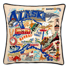Load image into Gallery viewer, Alaska Hand-Embroidered Pillow Pillow catstudio 
