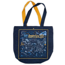Load image into Gallery viewer, America 250 Denim Tote Bag Tote Bag catstudio 

