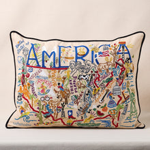 Load image into Gallery viewer, America Hand-Embroidered Pillow Pillow catstudio 
