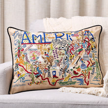 Load image into Gallery viewer, America Hand-Embroidered Pillow Pillow catstudio 
