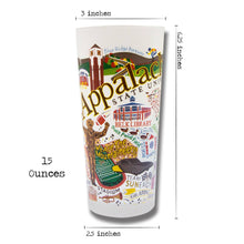 Load image into Gallery viewer, Appalachian State University Collegiate Drinking Glass Glass catstudio
