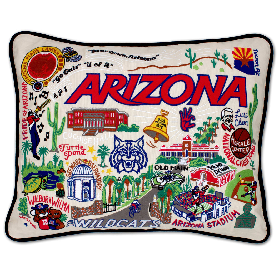 University of Arizona Embroidered Pillow | Collegiate Collection