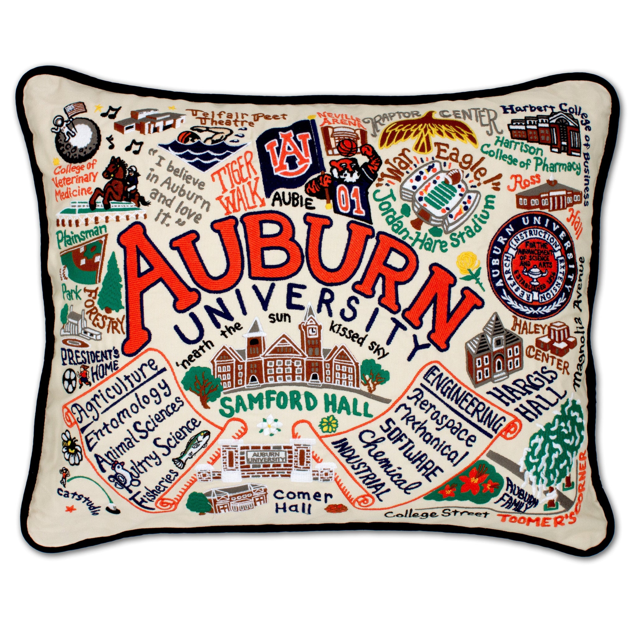 Auburn Embroidered Pillow | Collegiate Collection by catstudio