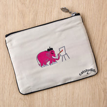 Load image into Gallery viewer, Brooklyn Zip Pouch - Natural Pouch catstudio 
