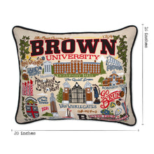 Load image into Gallery viewer, Brown University Collegiate Embroidered Pillow Pillow catstudio 
