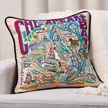 Load image into Gallery viewer, Chesapeake Bay Hand-Embroidered Pillow Pillow catstudio 

