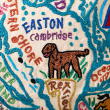 Load image into Gallery viewer, Chesapeake Bay Hand-Embroidered Pillow Pillow catstudio 
