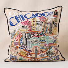Load image into Gallery viewer, Chicago Hand-Embroidered Pillow Pillow catstudio 
