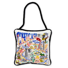 Load image into Gallery viewer, Chicago woven Mini Pillow Ornament by catstudio
