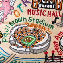 Load image into Gallery viewer, Cincinnati Hand-Embroidered Pillow Pillow catstudio 
