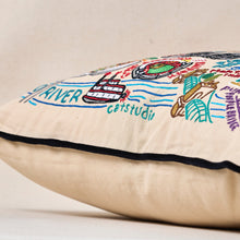 Load image into Gallery viewer, Cincinnati Hand-Embroidered Pillow Pillow catstudio 

