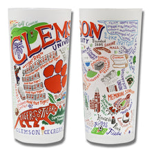 Load image into Gallery viewer, Clemson University Collegiate Drinking Glass Glass catstudio
