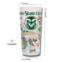 Load image into Gallery viewer, Colorado State University Collegiate Drinking Glass Glass catstudio
