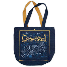 Load image into Gallery viewer, Connecticut Denim Tote Bag Denim Tote Bag catstudio 
