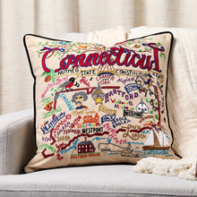 Load image into Gallery viewer, Connecticut Hand-Embroidered Pillow Pillow catstudio 
