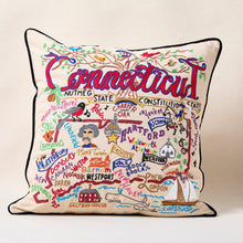 Load image into Gallery viewer, Connecticut Hand-Embroidered Pillow Pillow catstudio 

