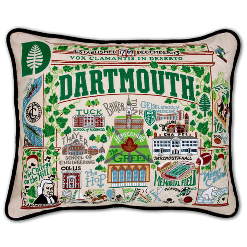 Dartmouth College Collegiate Embroidered Pillow Pillow catstudio 