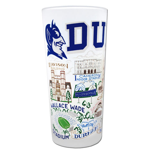 Duke University Collegiate Drinking Glass Glass catstudio 