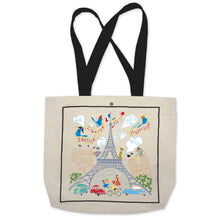 Load image into Gallery viewer, Eiffel Tower Tote Bag Canvas Tote Bag catstudio 
