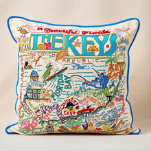 Load image into Gallery viewer, Florida Keys Hand-Embroidered Pillow Pillow catstudio 
