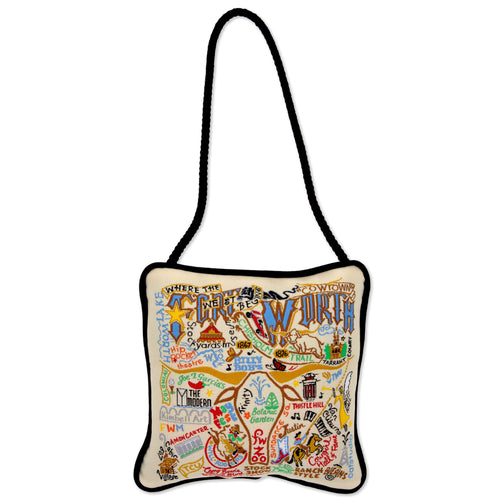 Fort Worth Mini Pillow Ornament Mini Pillow catstudio 