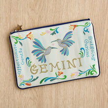 Load image into Gallery viewer, Gemini Astrology Zip Pouch Pouch catstudio 

