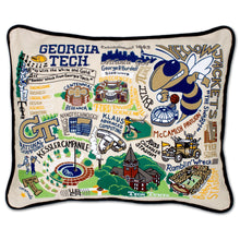 Load image into Gallery viewer, Georgia Tech Collegiate Embroidered Pillow Pillow catstudio

