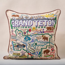 Load image into Gallery viewer, Grand Teton Hand-Embroidered Pillow Pillow catstudio 

