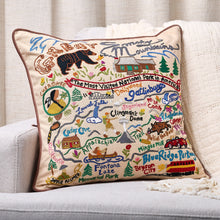 Load image into Gallery viewer, Great Smoky Mountains Hand-Embroidered Pillow Pillow catstudio 
