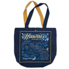 Load image into Gallery viewer, Hawaiian Isles Denim Tote Bag Denim Tote Bag catstudio 
