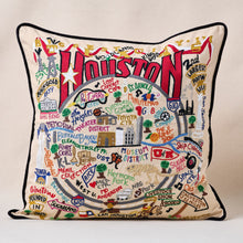 Load image into Gallery viewer, Houston Hand-Embroidered Pillow Pillow catstudio 
