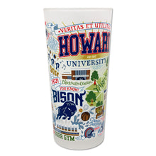 Load image into Gallery viewer, Howard University Collegiate Drinking Glass Glass catstudio 
