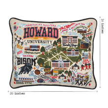 Load image into Gallery viewer, Howard University Collegiate Embroidered Pillow Pillow catstudio
