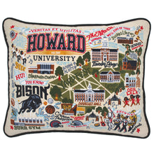 Load image into Gallery viewer, Howard University Collegiate Embroidered Pillow Pillow catstudio
