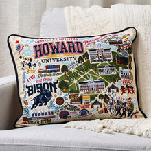 Load image into Gallery viewer, Howard University Collegiate Embroidered Pillow Pillow catstudio 
