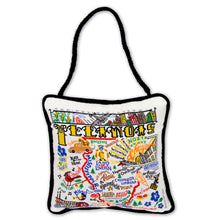 Load image into Gallery viewer, Illinois woven Mini Pillow Ornament by catstudio
