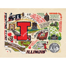Load image into Gallery viewer, Illinois, University of Collegiate Fine Art Print Art Print catstudio 
