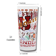 Load image into Gallery viewer, Indiana University Collegiate Drinking Glass Glass catstudio
