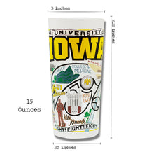 Load image into Gallery viewer, Iowa, University of Collegiate Drinking Glass Glass catstudio 
