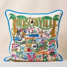 Load image into Gallery viewer, Jacksonville Hand-Embroidered Pillow Pillow catstudio 
