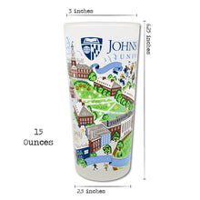 Load image into Gallery viewer, Johns Hopkins Collegiate Drinking Glass Glass catstudio
