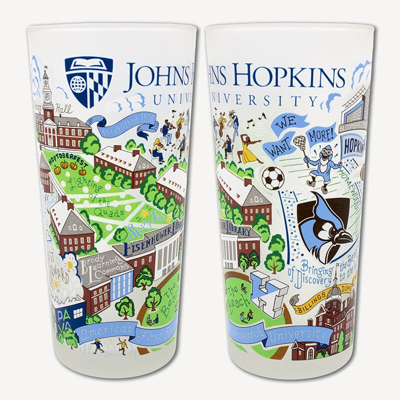Johns Hopkins University Drinking Glass