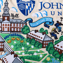 Load image into Gallery viewer, Johns Hopkins University Collegiate Embroidered Pillow Pillow catstudio 
